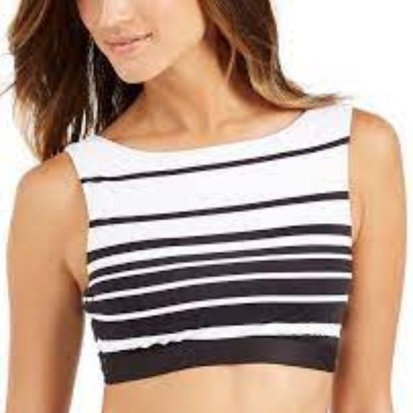 Lauren Ralph Lauren Striped Underwire High-Neck Bi